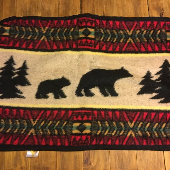 earth ragz bear Pillow Cover Rustic Cabin Lodge Forest Native American Pattern - Picture 1 of 16